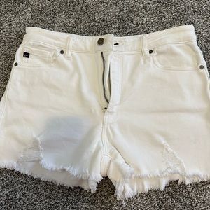 Kancan white Jean shorts. Size large